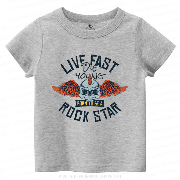 Wild And Free Rockstar Toddler&Kids Tees 8