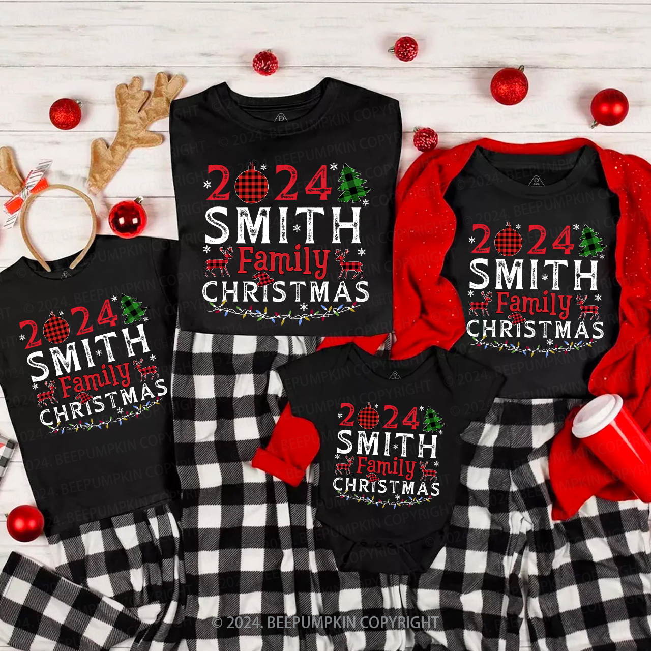 Personalized 2024 Christmas Family Matching Shirts Beepumpkin