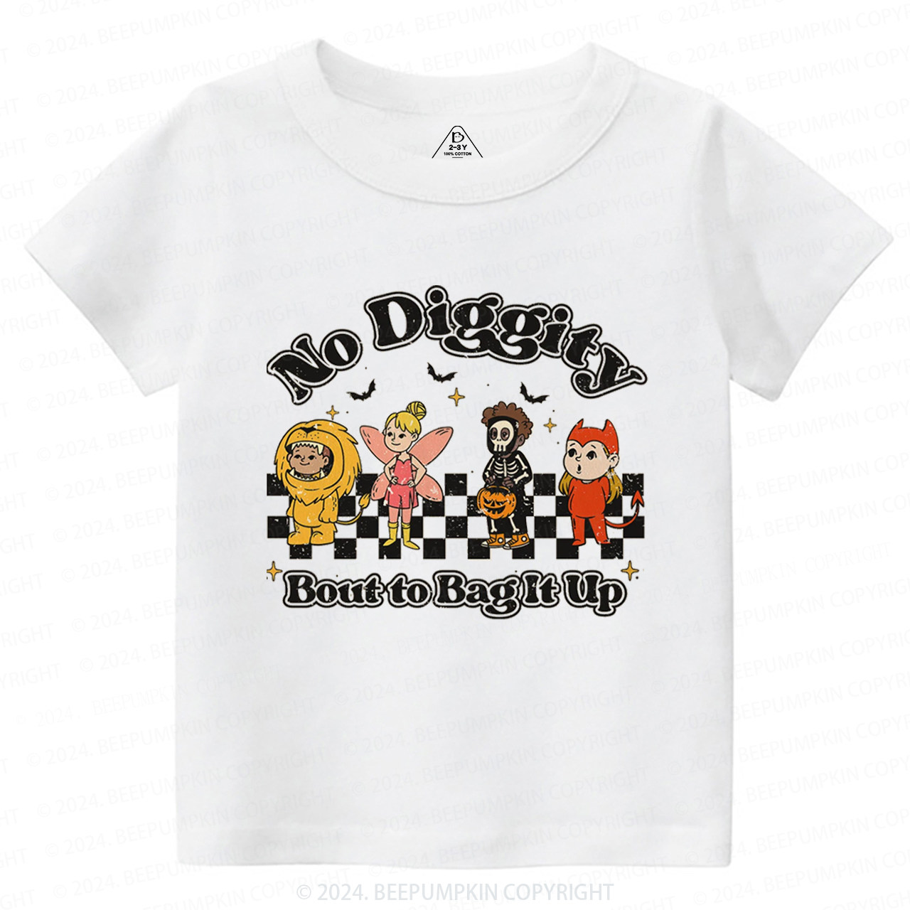 Halloween No Diggity Bout to Bag It Up Toddler&Kids Tees 