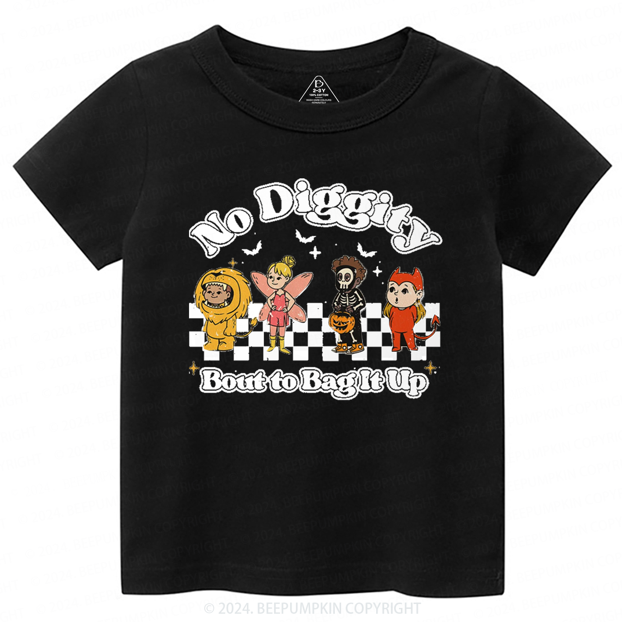 Halloween No Diggity Bout to Bag It Up Toddler&Kids Tees 