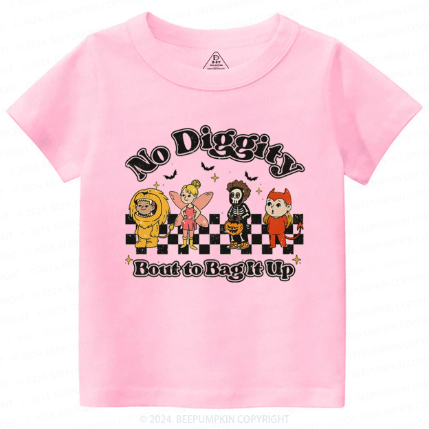 Halloween No Diggity Bout to Bag It Up Toddler&Kids Tees 