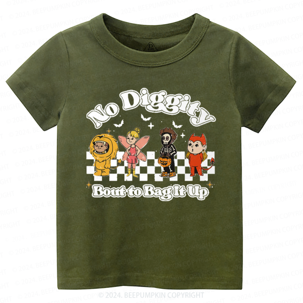 Halloween No Diggity Bout to Bag It Up Toddler&Kids Tees 