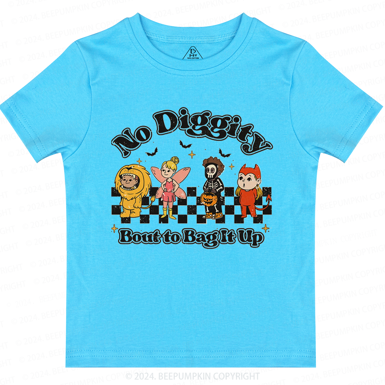 Halloween No Diggity Bout to Bag It Up Toddler&Kids Tees 