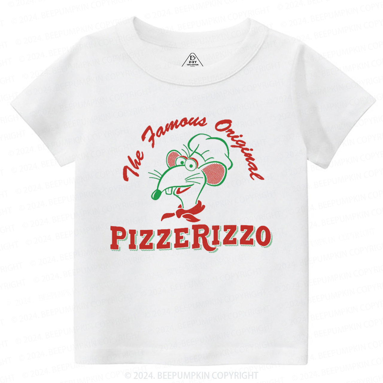 Cute Mouse And Pizza Toddler&Kids Tees 7