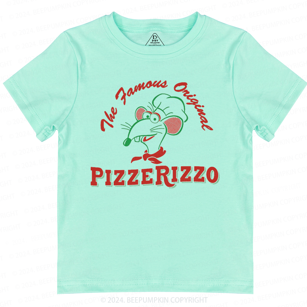 Cute Mouse And Pizza Toddler&Kids Tees 7