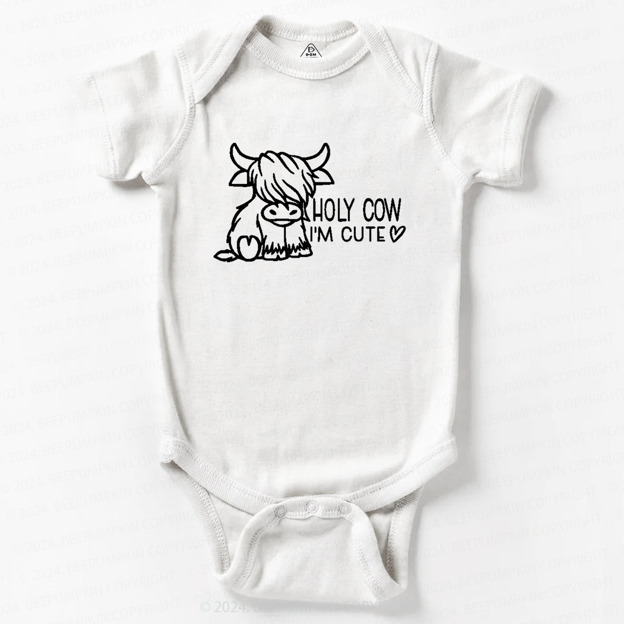 Holy Cow I'm Cute Baby Bodysuit 7