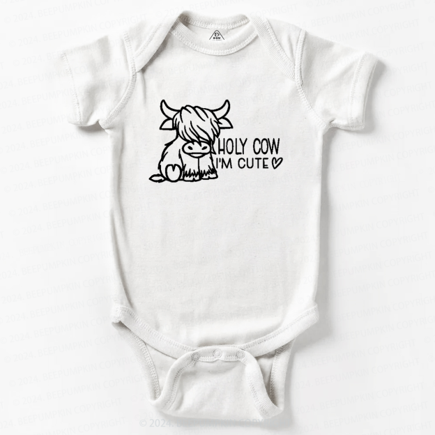 Holy Cow I'm Cute Baby Bodysuit 7