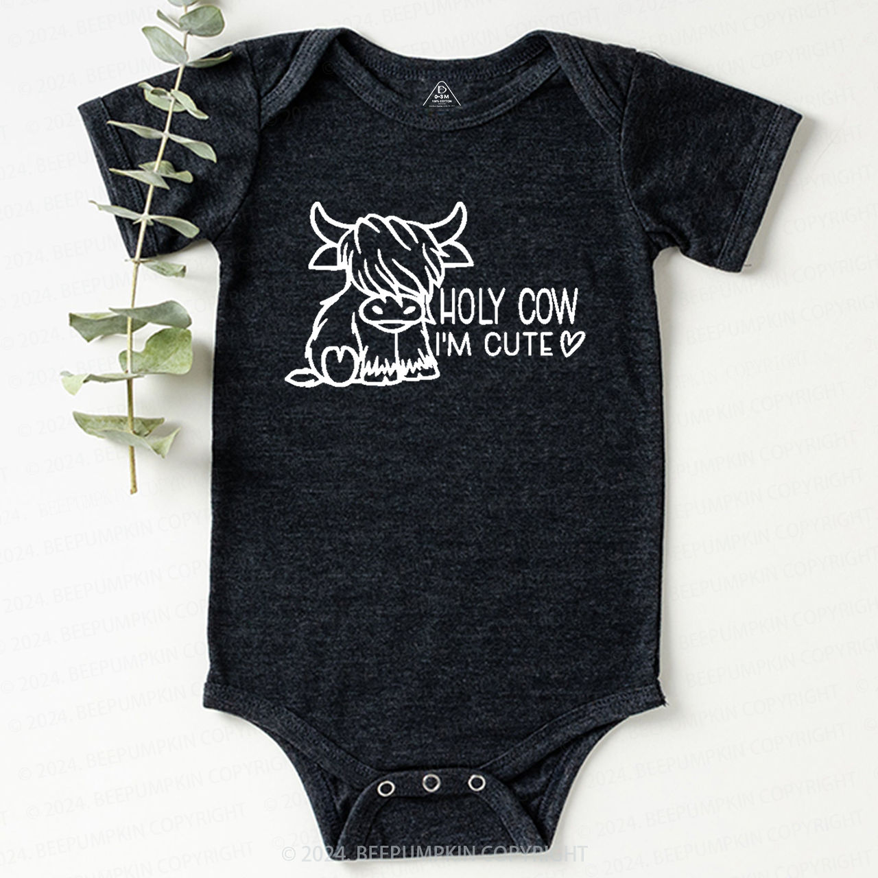 Holy Cow I'm Cute Baby Bodysuit 7