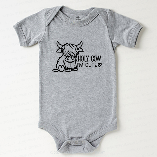 Holy Cow I'm Cute Baby Bodysuit 7