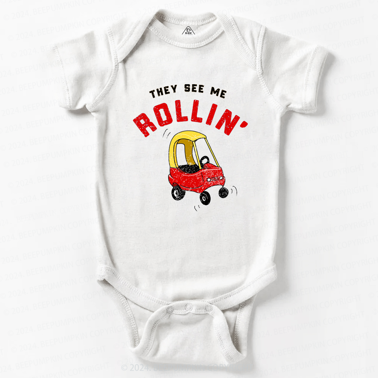 They See Me Rollin' Baby Bodysuit 7