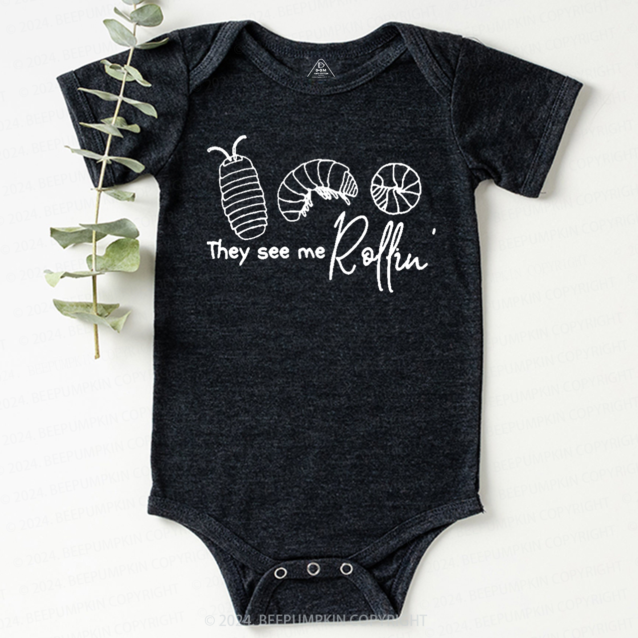 Roly Poly Pill Bug Baby Bodysuit 7