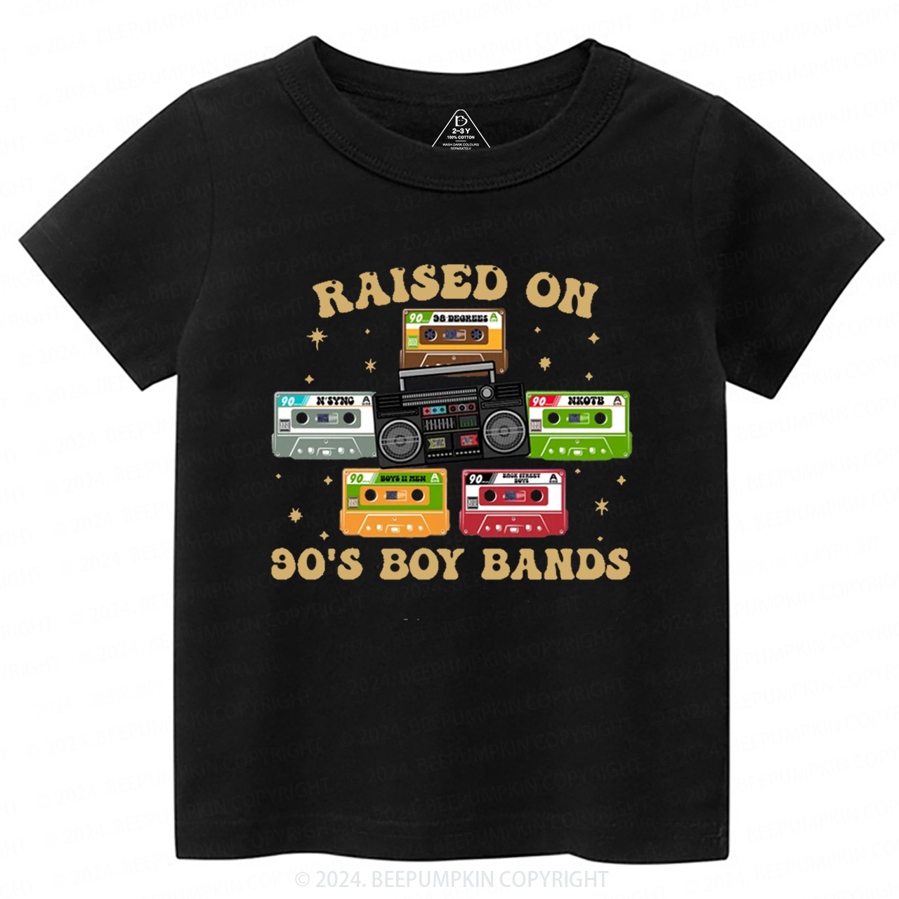 Raised On 90's Music Band Toddler&Kids Tees 8