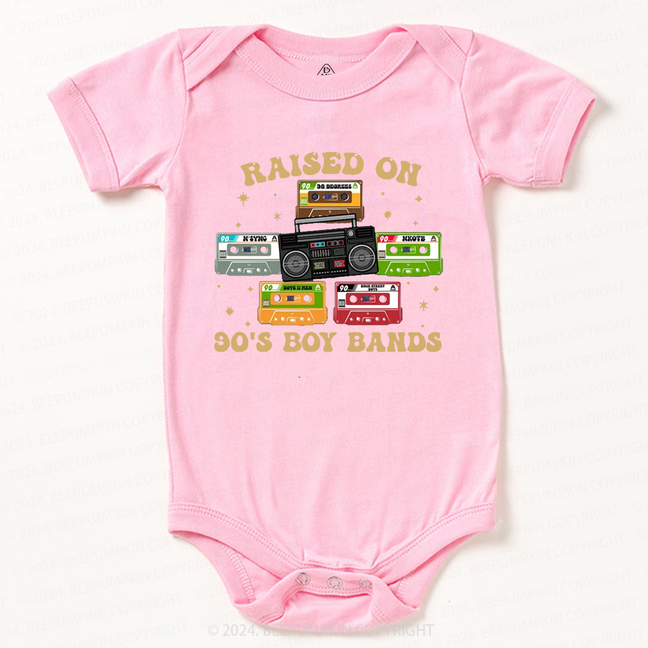 Raised On 90's Music Band Baby Bodysuit 8 