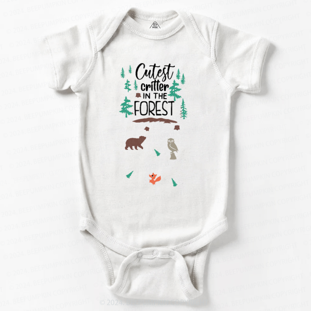 Cutest Critter In The Forest Baby Bodysuit 7