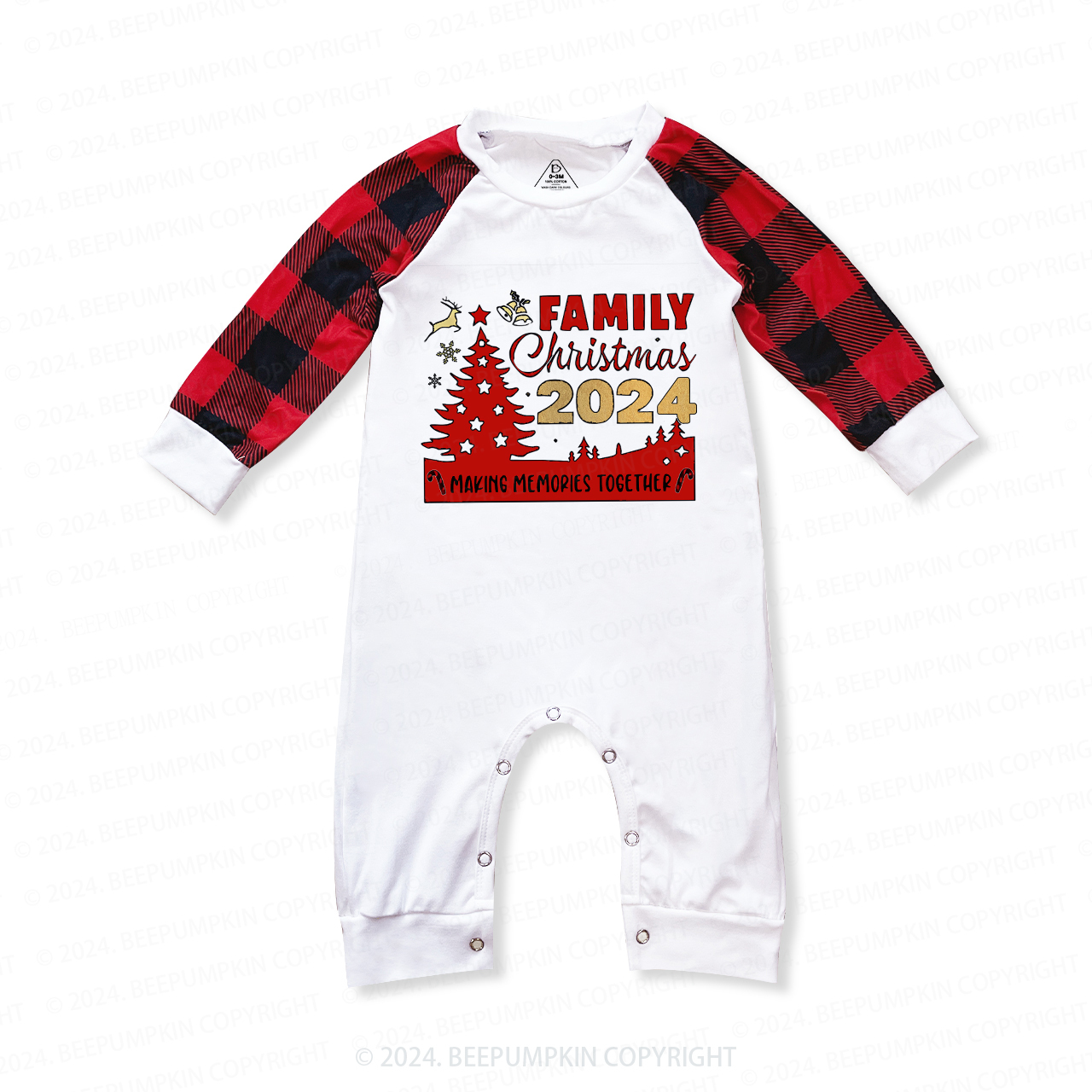 Golden Romantic Christmas  Make Memories Family Matching Pajamas Beepumpkin