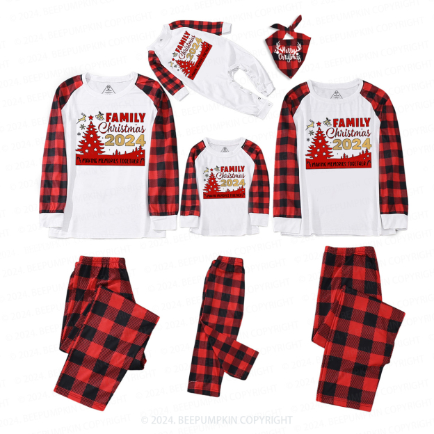 Golden Romantic Christmas  Make Memories Family Matching Pajamas Beepumpkin