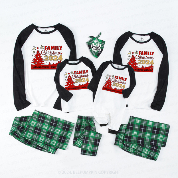 Golden Romantic Christmas  Make Memories Family Matching Pajamas Beepumpkin