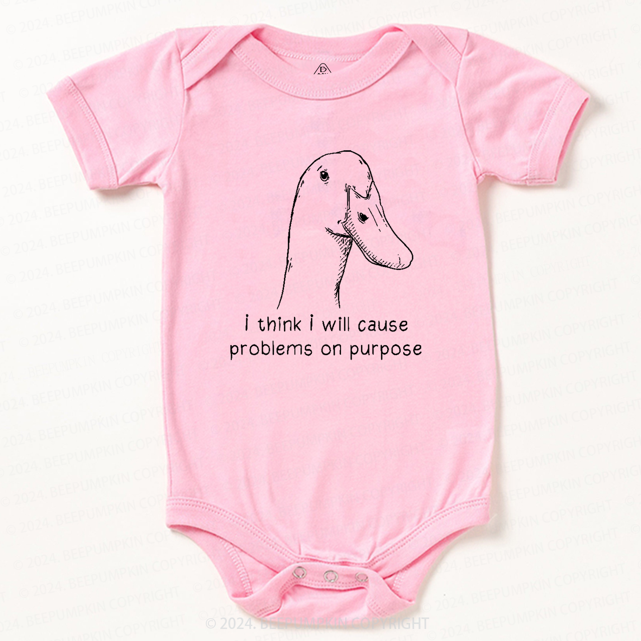 I Think I Will Cause Problems On Purpose Baby Bodysuit 7