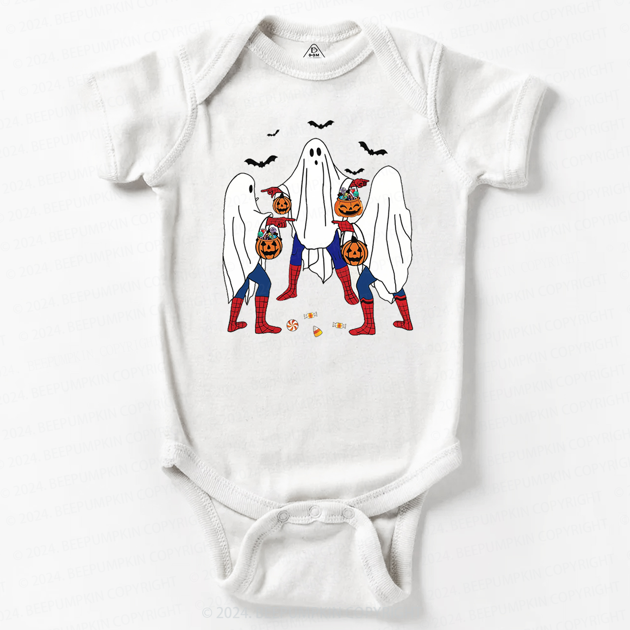 Halloween Cute Goost Baby Bodysuits 