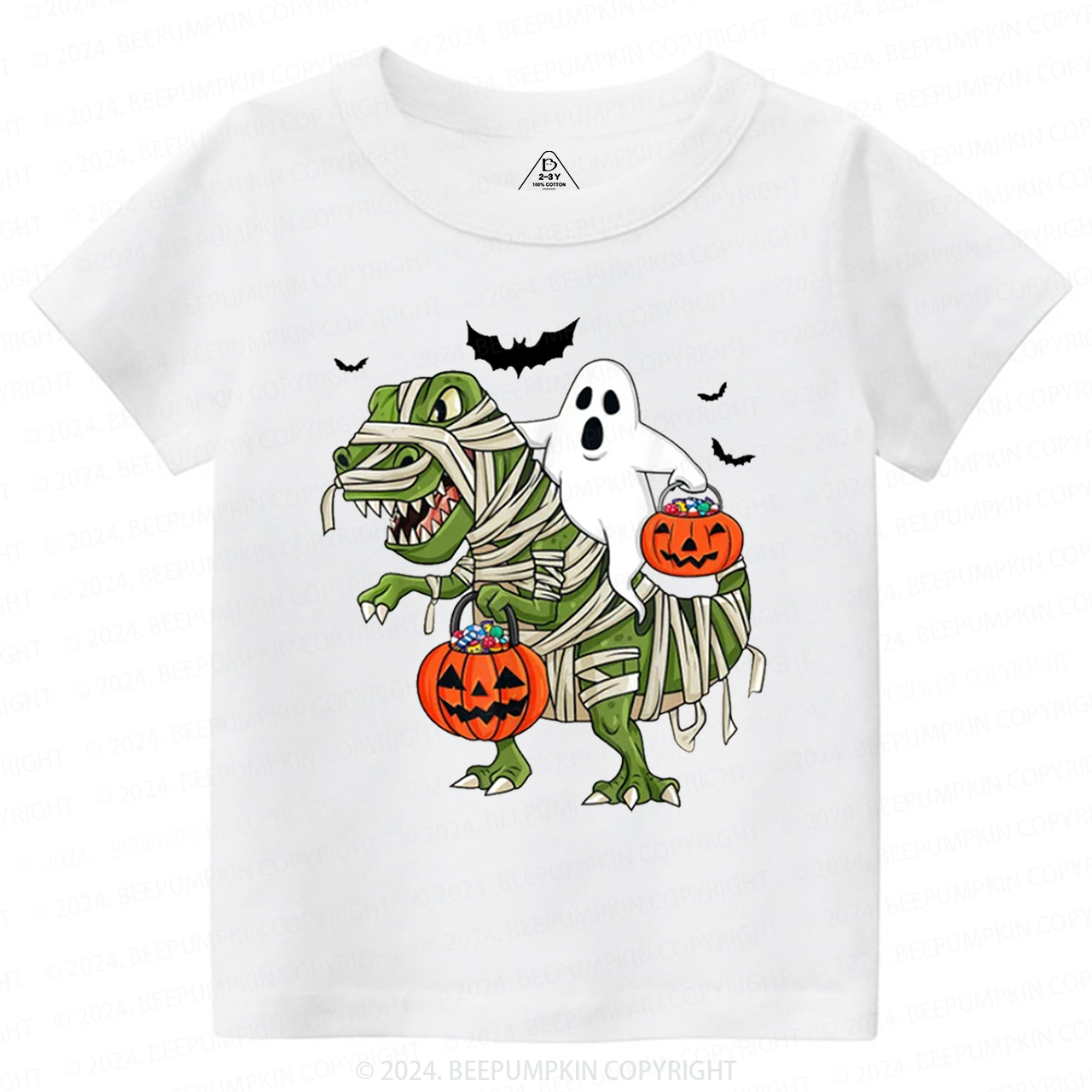 Halloween Dinosaur Ghost Toddler&Kids Tees 