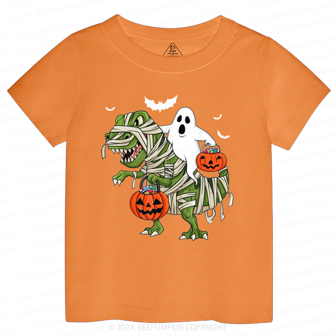 Halloween Dinosaur Ghost Toddler&Kids Tees 