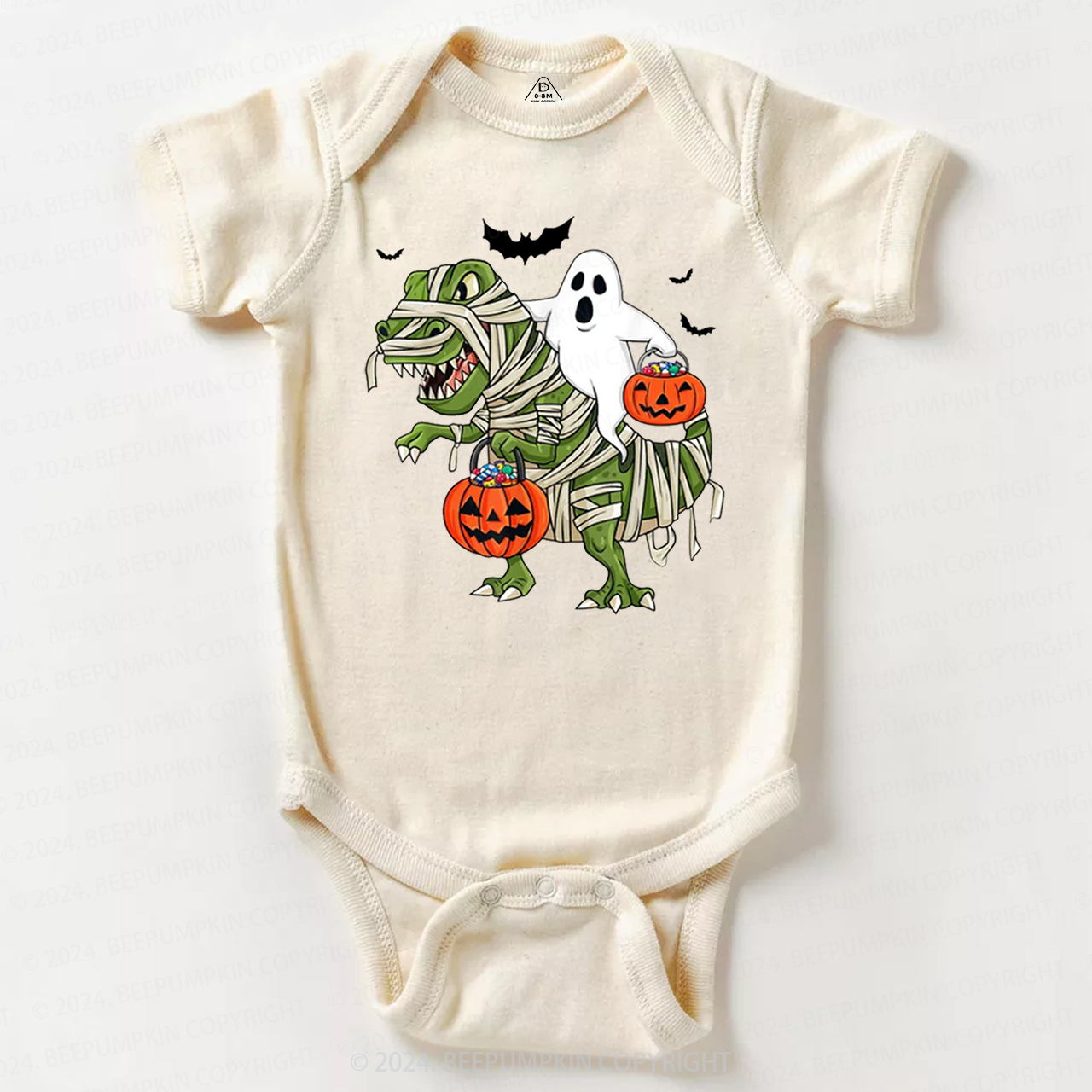Halloween Dinosaur Ghost Baby Bodysuits 