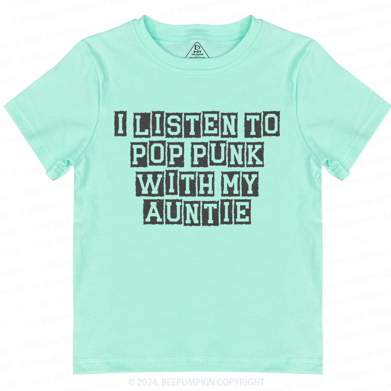 I Listen to Pop Punk With My Auntie Toddler&Kids Tees 8