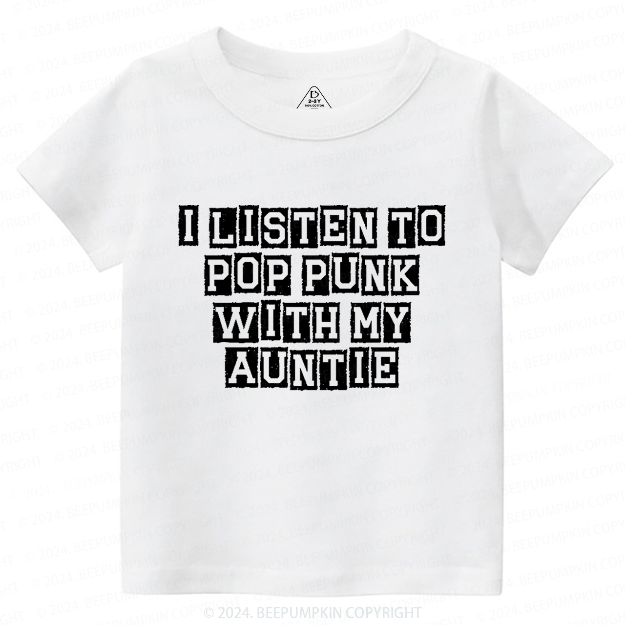  I Listen to Pop Punk With My Auntie Toddler&Kids Tees 8