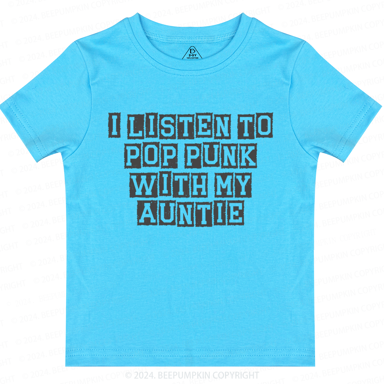  I Listen to Pop Punk With My Auntie Toddler&Kids Tees 8