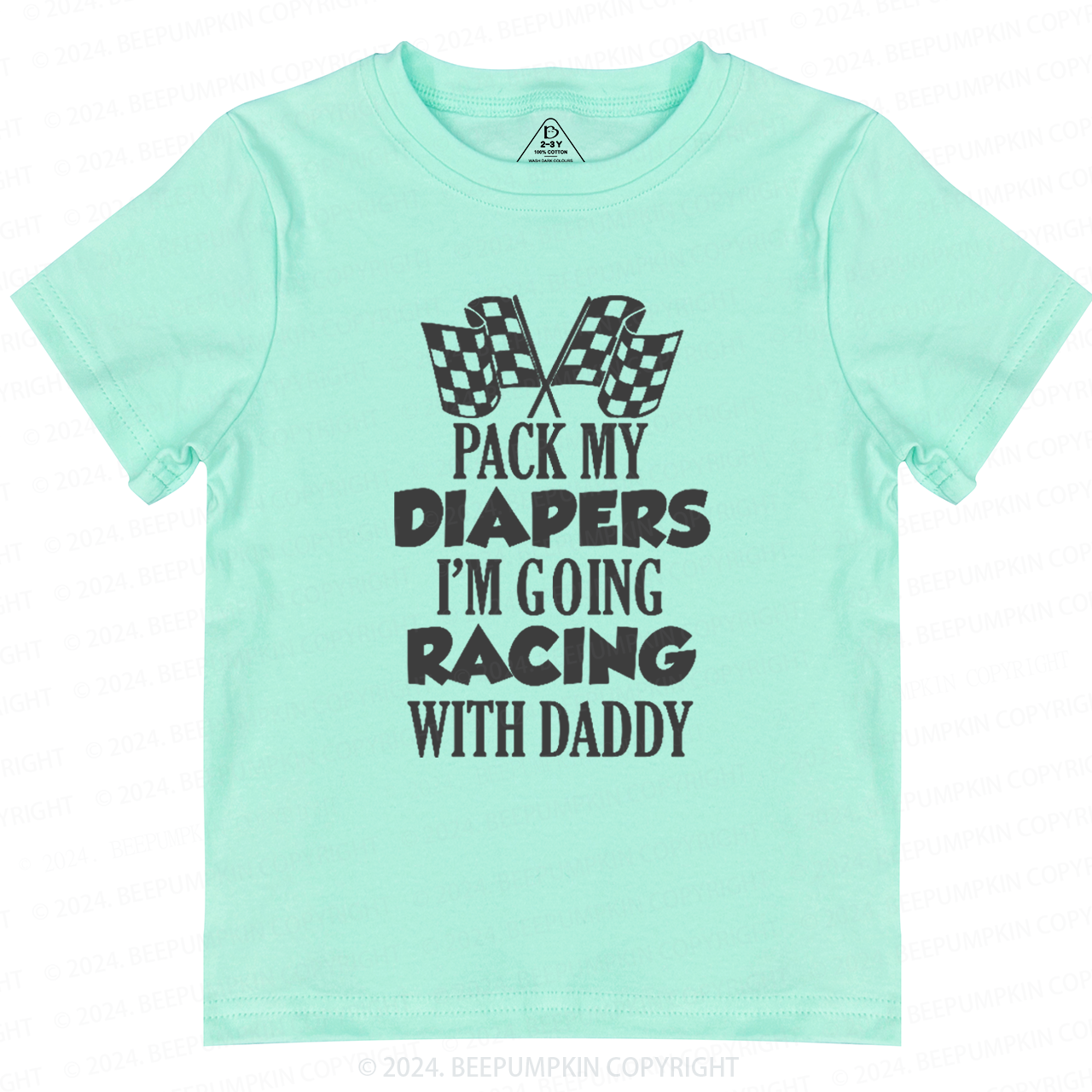 Personalized Pack My Diapers I'm Going Racing With XXX Toddler&Kids Tees 7