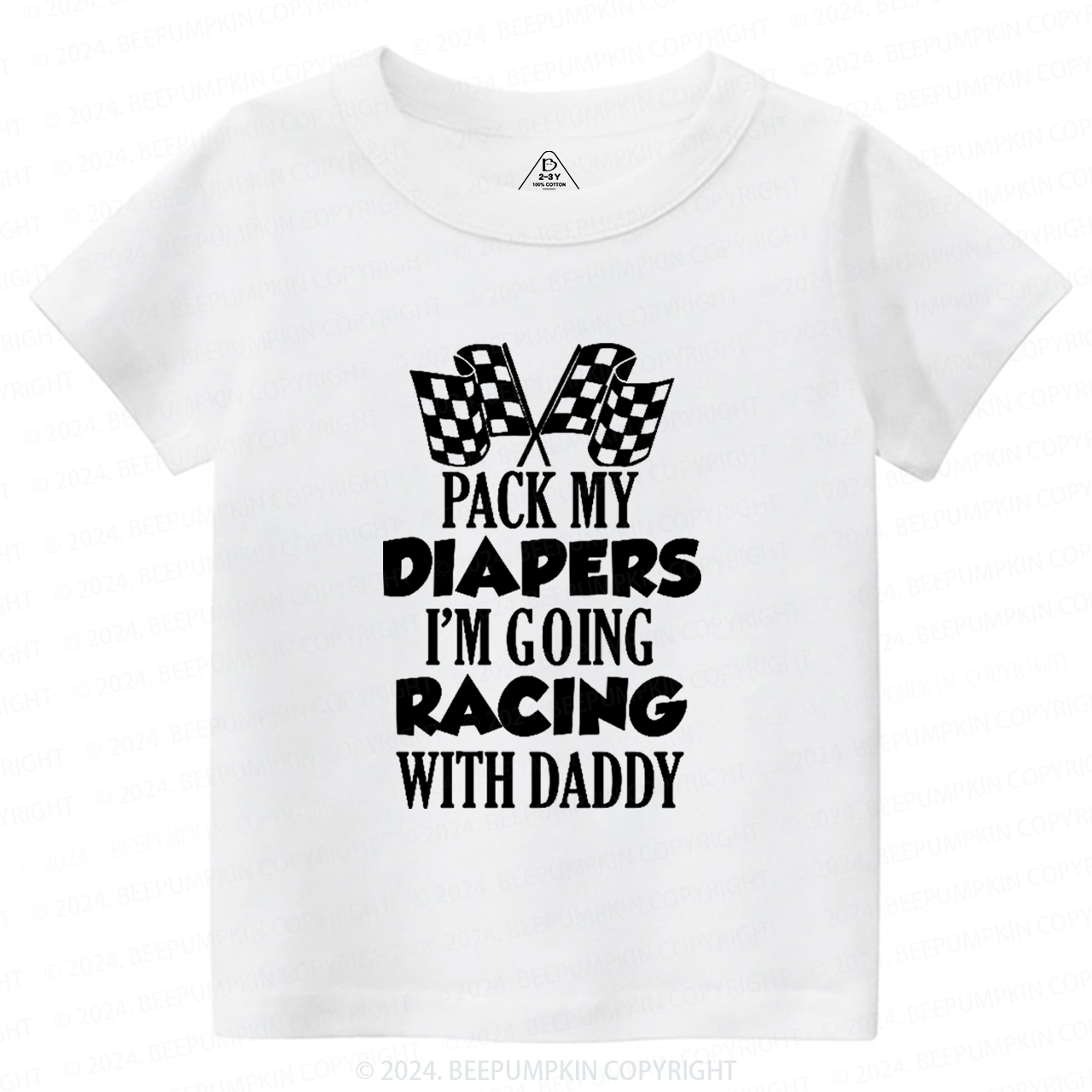Personalized Pack My Diapers I'm Going Racing With XXX Toddler&Kids Tees 7
