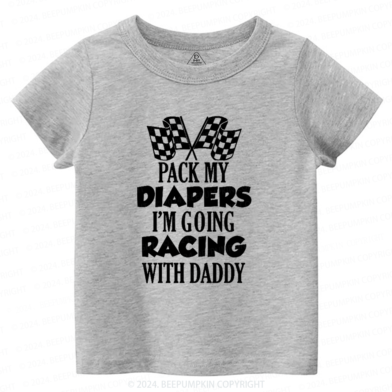 Personalized Pack My Diapers I'm Going Racing With XXX Toddler&Kids Tees 7