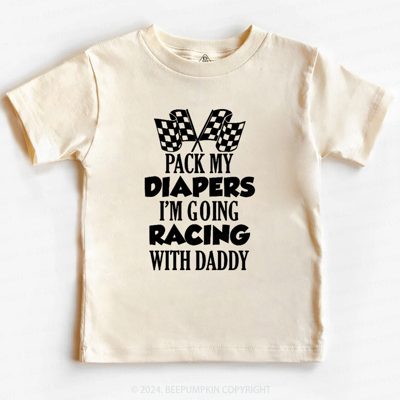 Personalized Pack My Diapers I'm Going Racing With XXX Toddler&Kids Tees 7