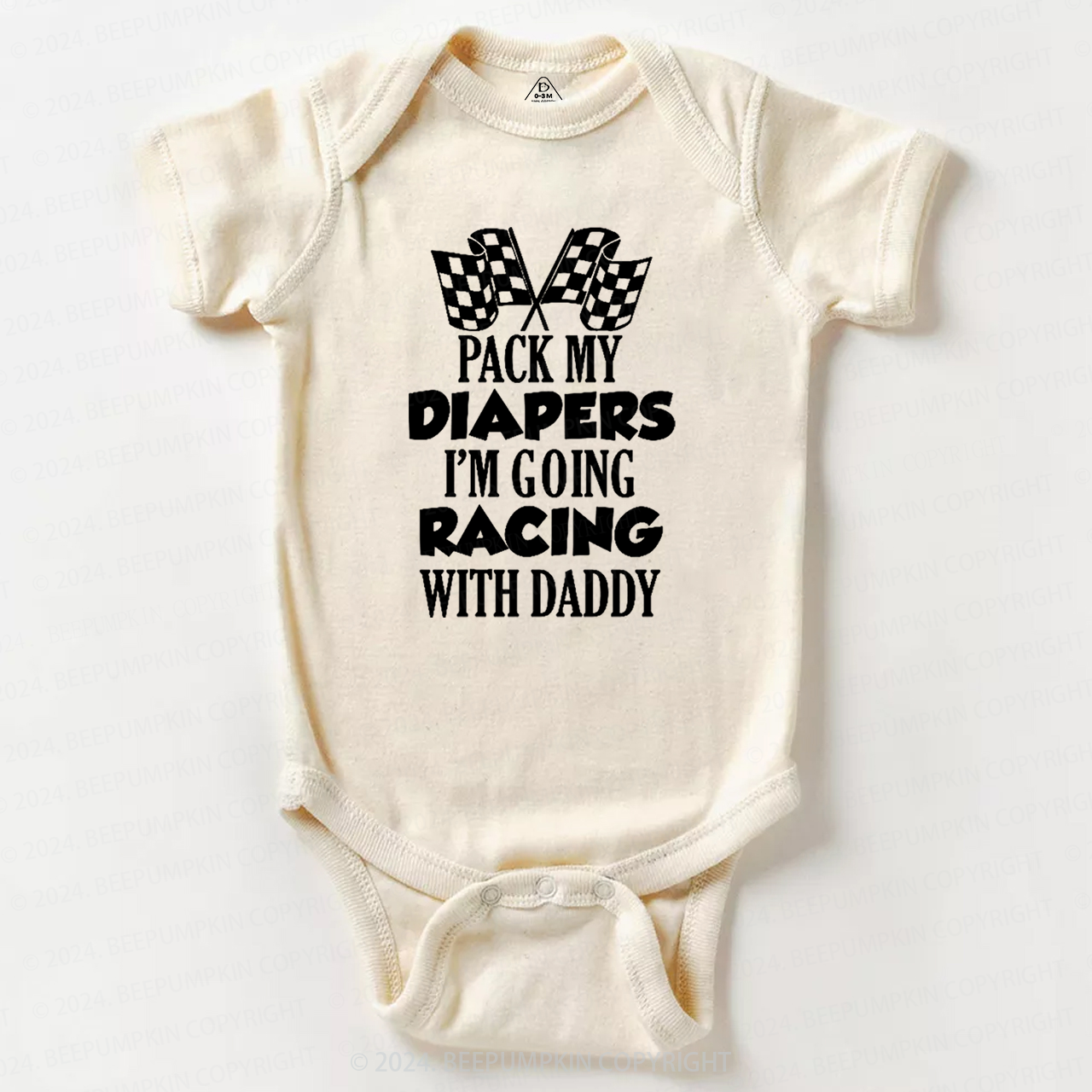 Personalized Pack My Diapers I'm Going Racing With XXX Baby Bodysuit 7
