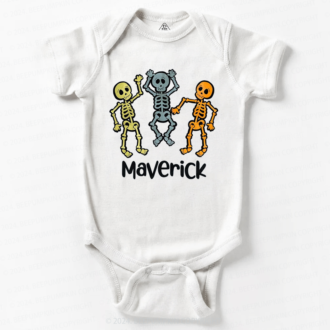 Personalized Halloween Name Baby Bodysuits 