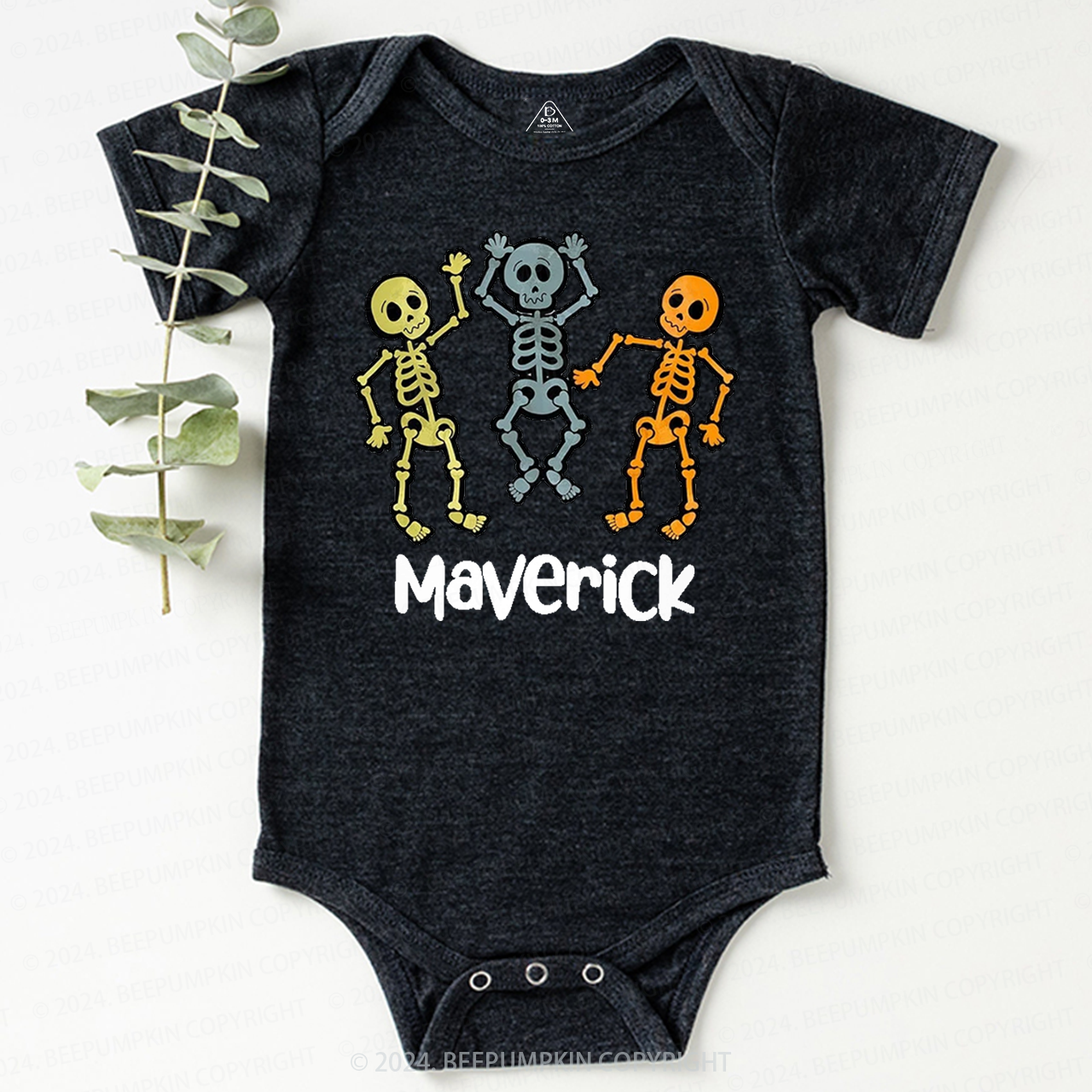 Personalized Halloween Name Baby Bodysuits 
