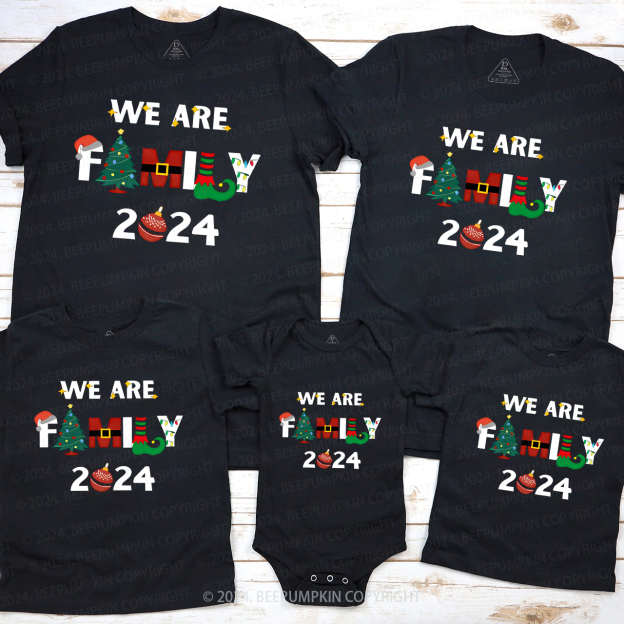 Funny Christmas Party We Are Family Matching Shirts