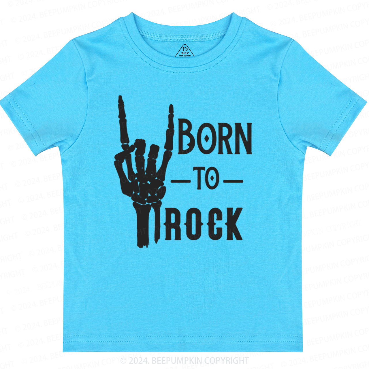 Born To Rock Halloween Music Toddler&Kids Tees 8