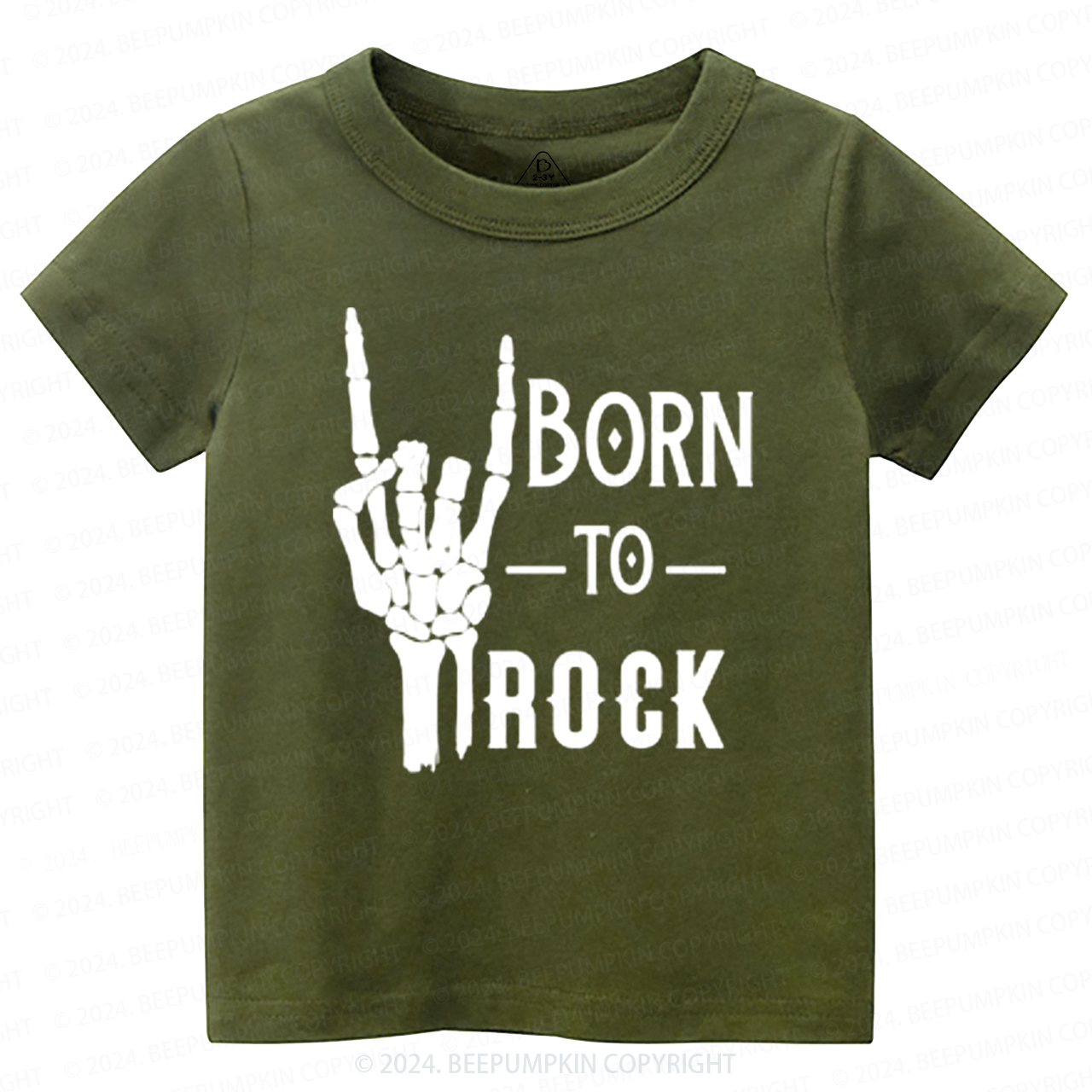 Born To Rock Halloween Music Toddler&Kids Tees 8