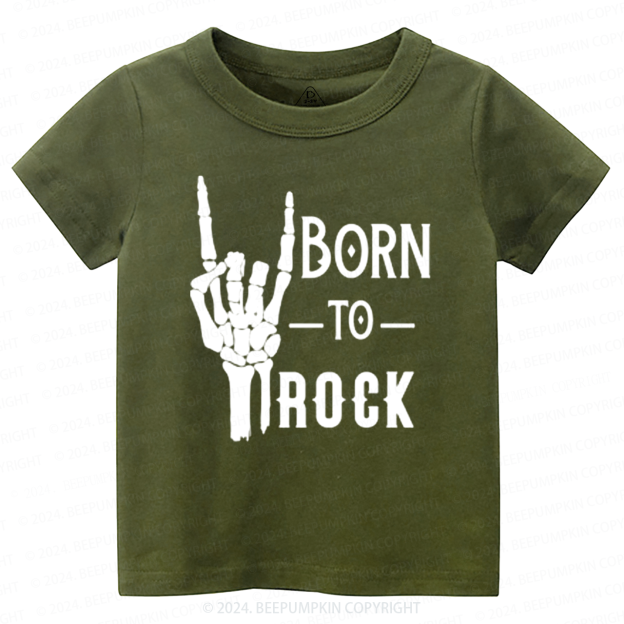 Born To Rock Halloween Music Toddler&Kids Tees 8
