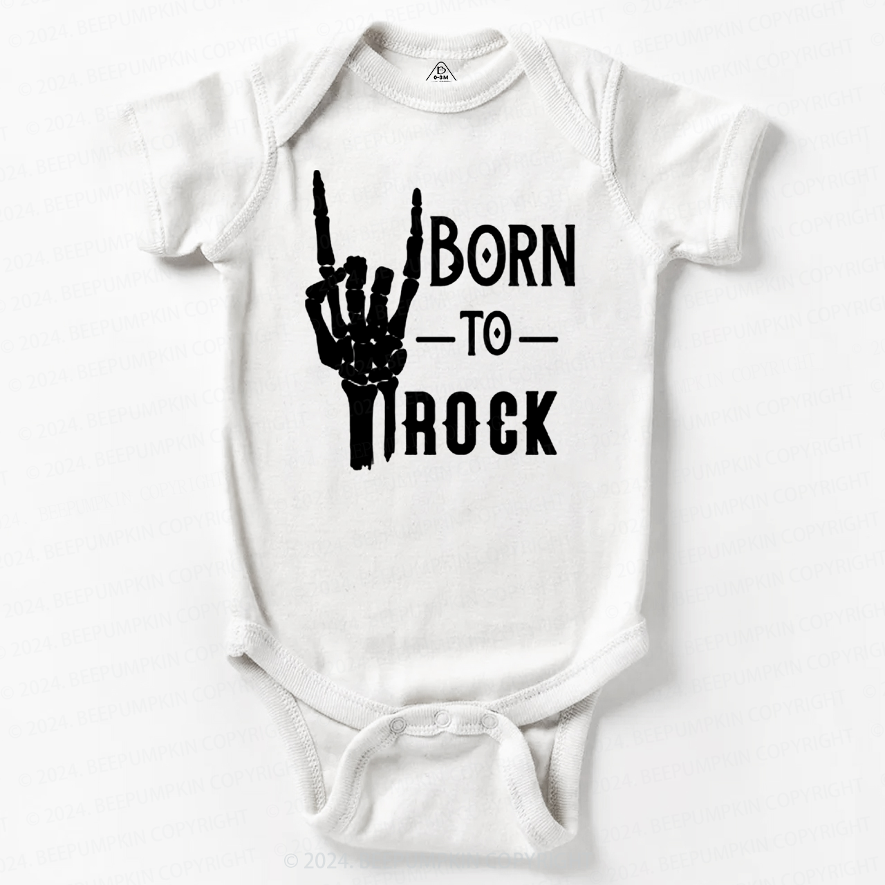 Born To Rock Halloween Music Baby Bodysuits 8