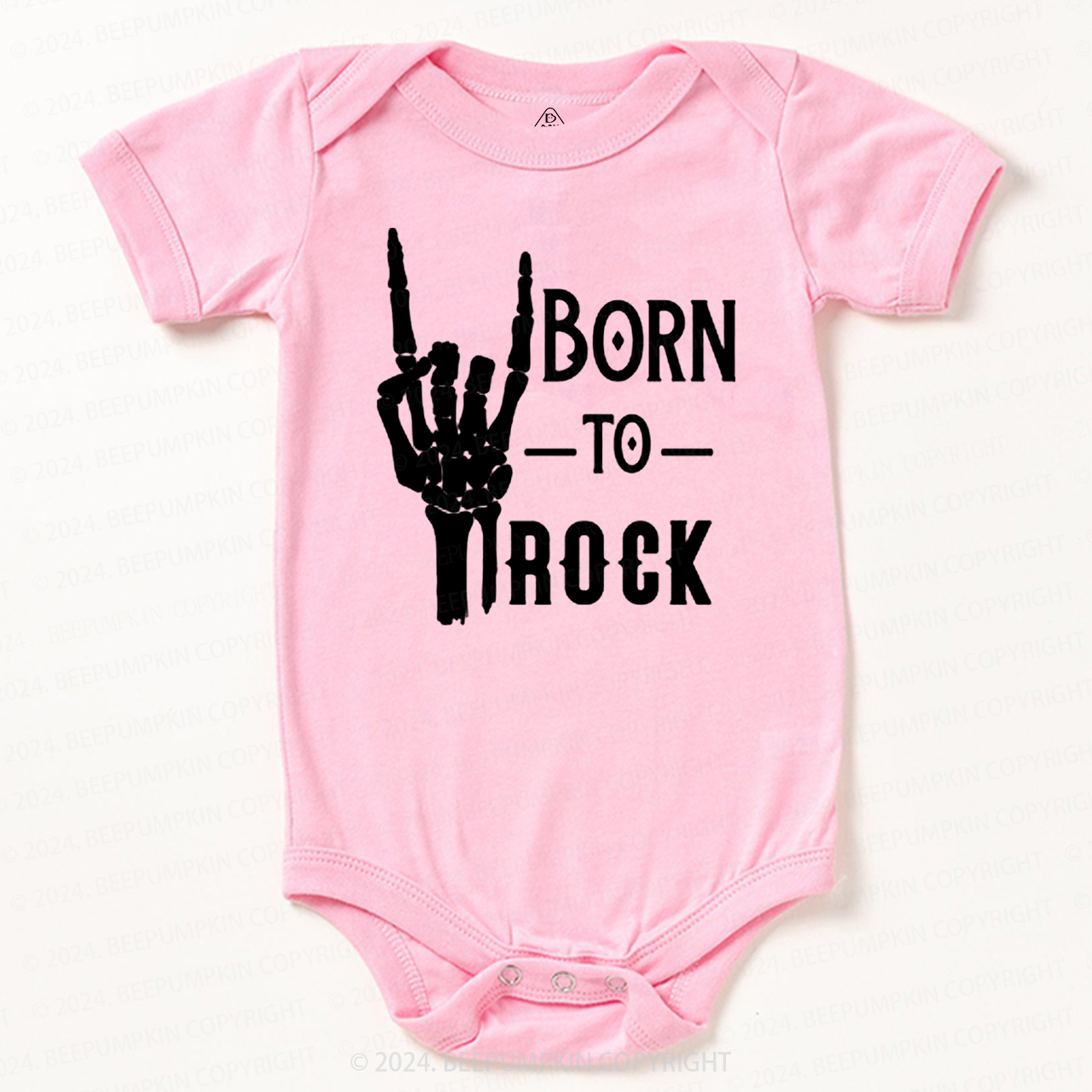 Born To Rock Halloween Music Baby Bodysuits 8