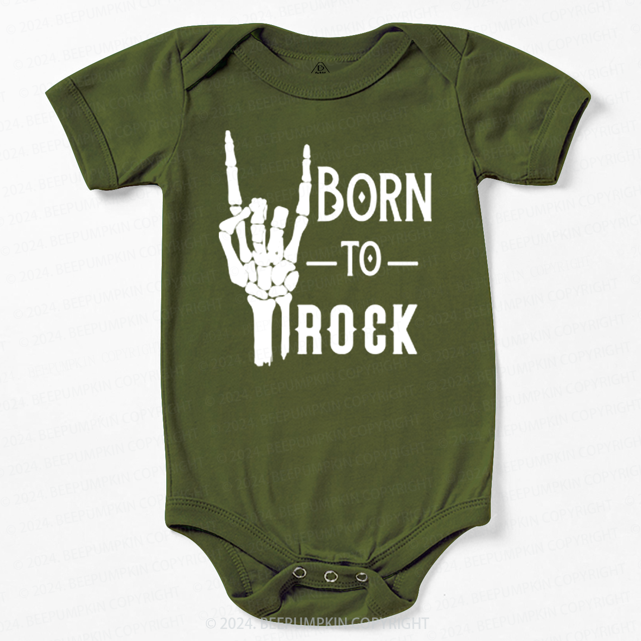 Born To Rock Halloween Music Baby Bodysuits 8