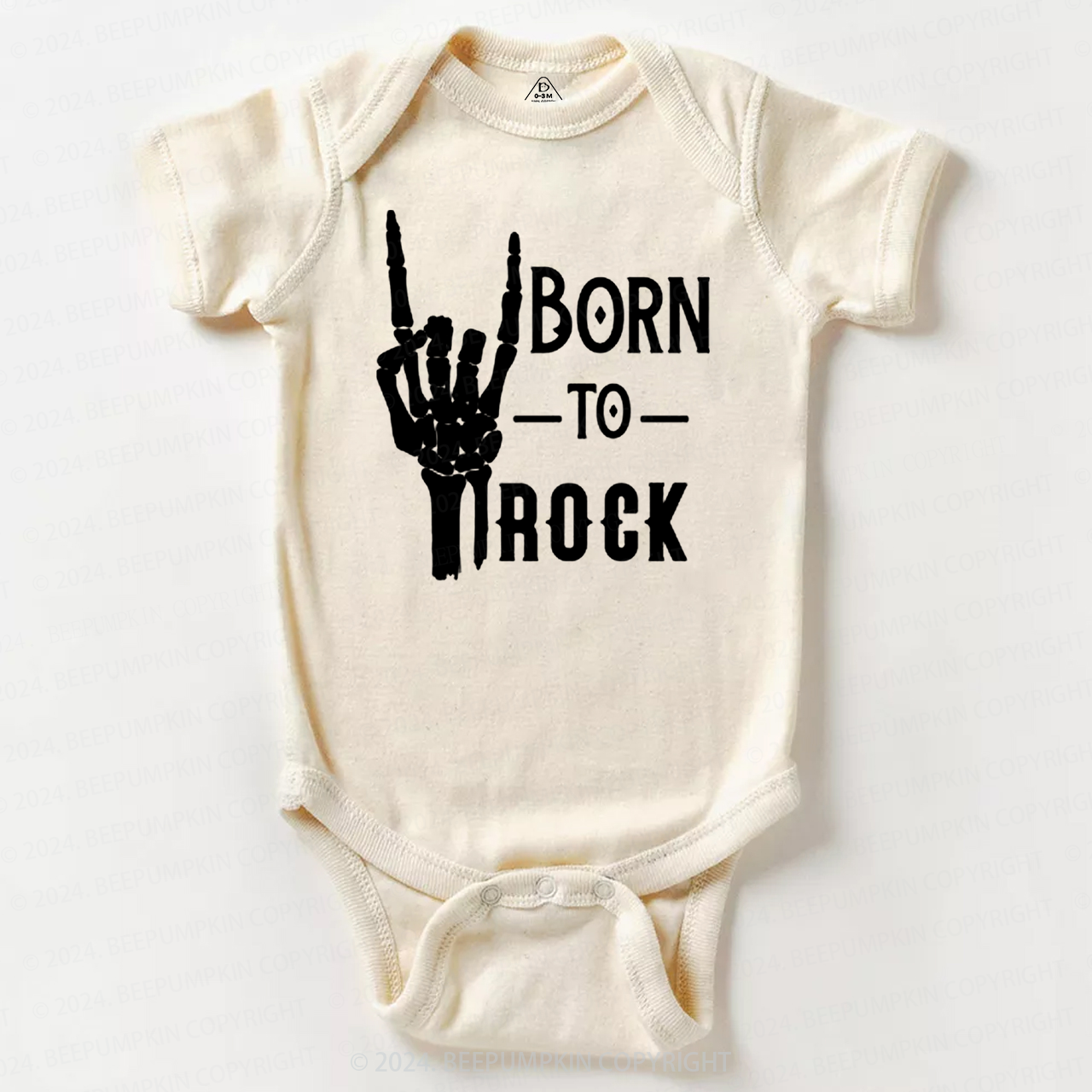 Born To Rock Halloween Music Baby Bodysuits 8