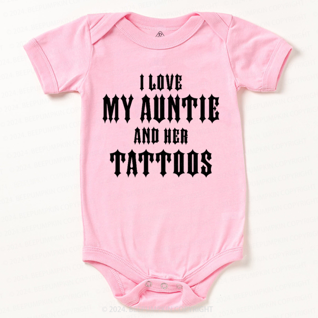 I Love My Auntie And Her Tattoos Baby Bodysuit 7