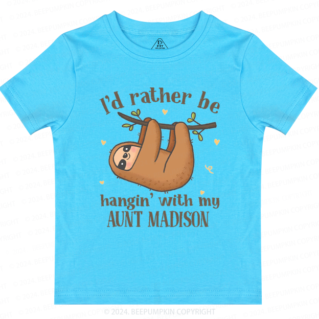 Personalized I'd Rather Be Hanging With My XXX Toddler&Kids Tees 7