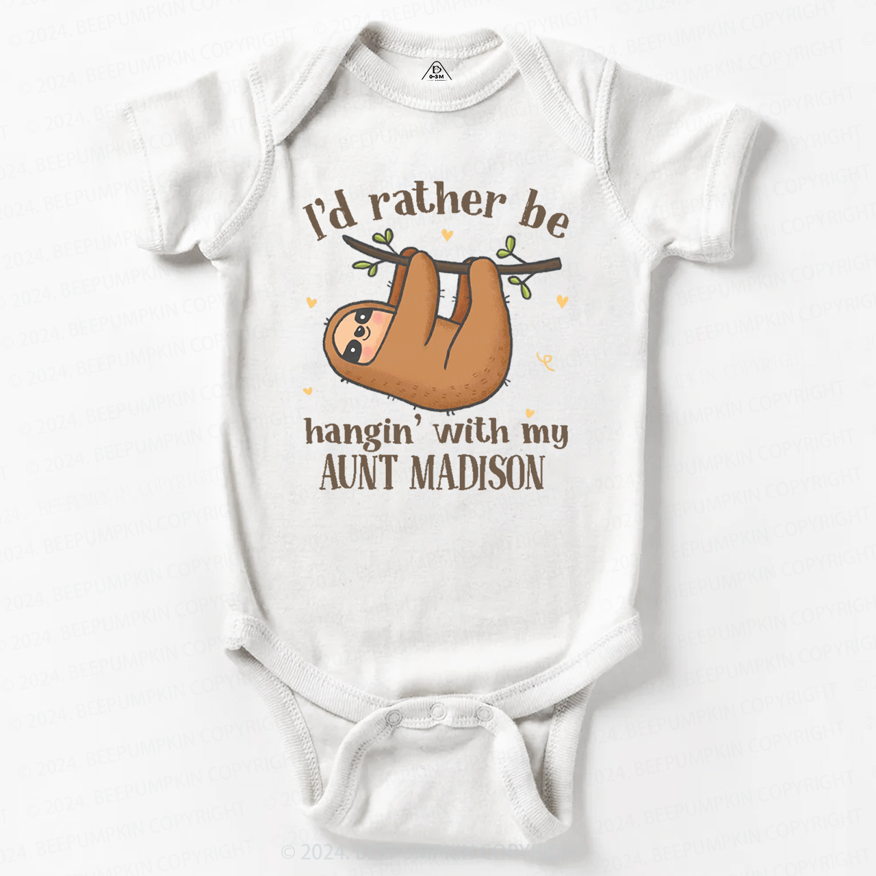 Personalized I'd Rather Be Hanging With My XXX Baby Bodysuit 7