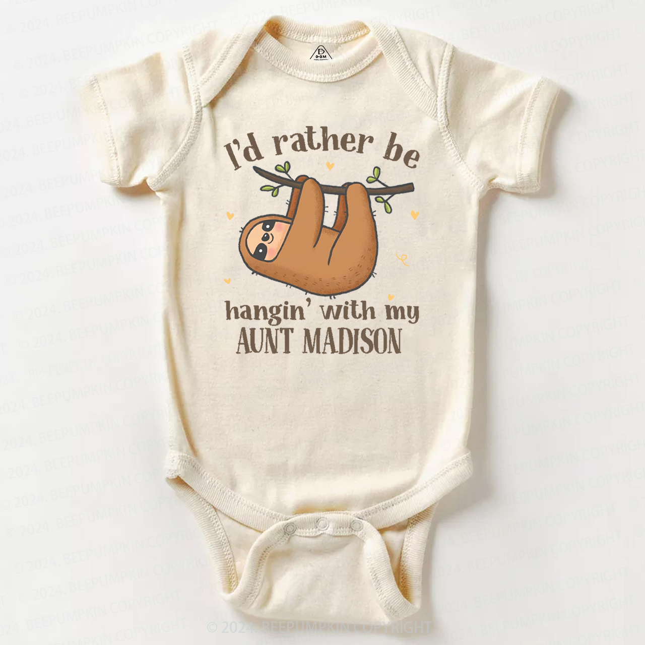 Personalized I'd Rather Be Hanging With My XXX Baby Bodysuit 7