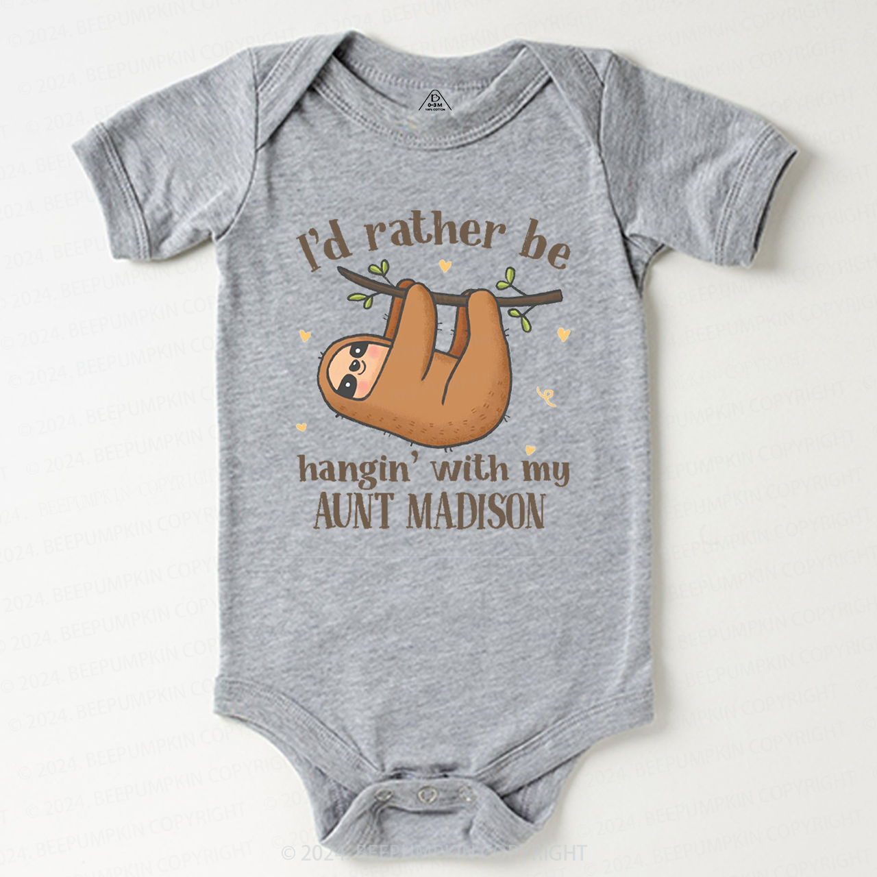 Personalized I'd Rather Be Hanging With My XXX Baby Bodysuit 7
