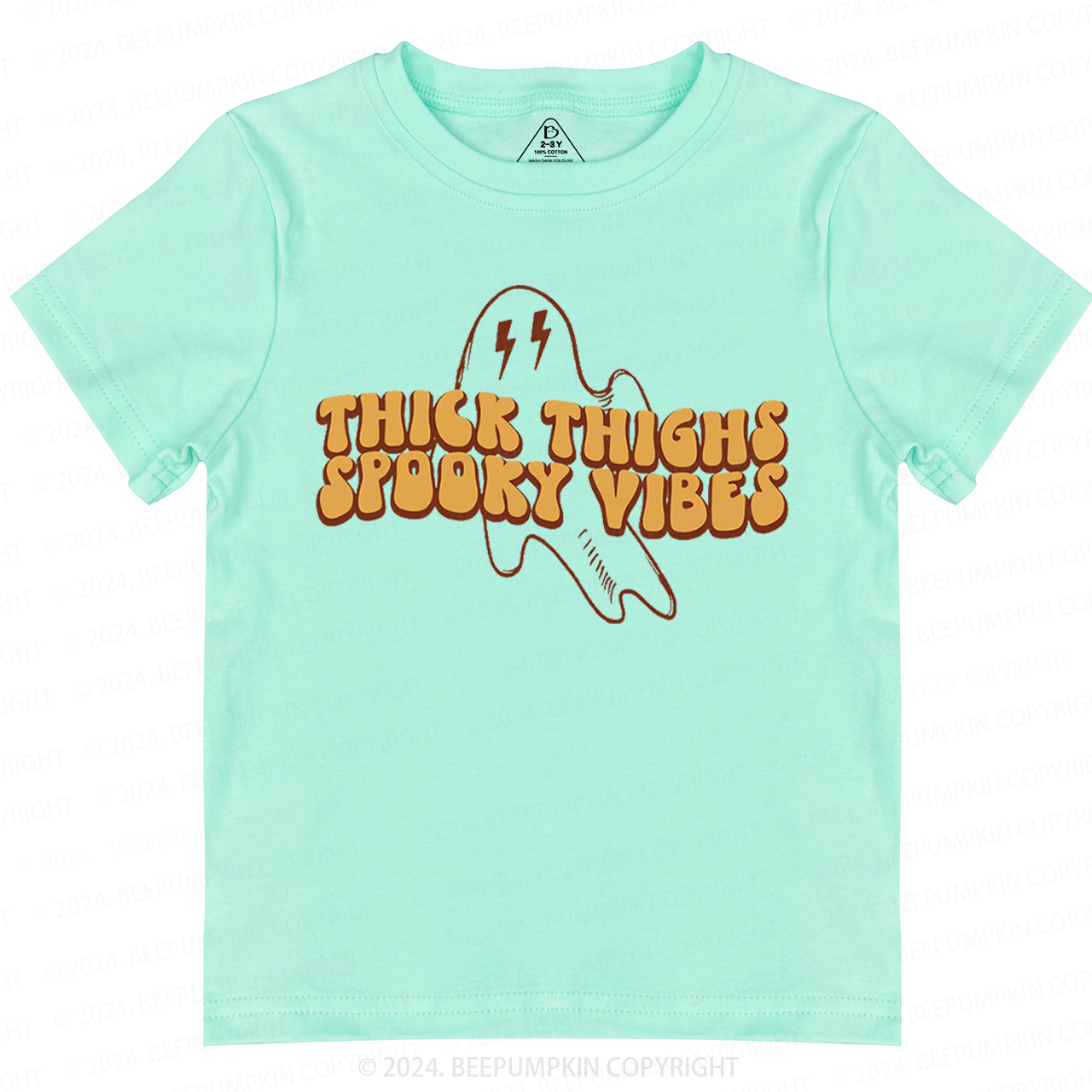 Thick Thighs Spooky Vibes Toddler&Kids Tees 